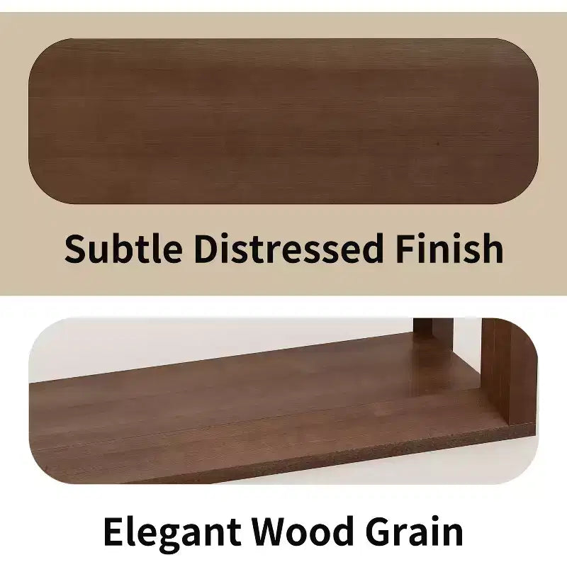 Okak Modern Solid Wood Veneer Console Table with Ample Storage Tier,Behind Sofa Table Bar Table for Living Room,Hallway