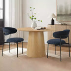 Upholstered Dining Chairs Set of 2, Modern Kitchen Side Chairs with Open Back, Soft Fabric Seat & Black Metal Legs - Panipeachy