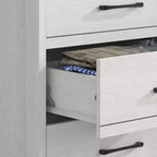 Galano 6-Drawer Dresser with Smooth-Glide Storage in Pearl White Oak 47 W