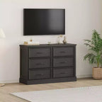 COZONY 6 Drawer Nightstand, Wood Bedside Storage Cabinet with Spacious Drawers, Space-Saving Bedroom Side Table Organizer