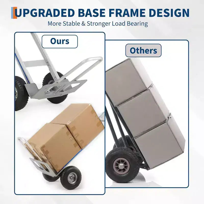 COZONY Aluminum Hand Truck/Stair Climbing Cart, 600 LBS Capacity, Heavy Duty Cart With Extendable Base