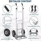 COZONY Aluminum Hand Truck/Stair Climbing Cart, 600 LBS Capacity, Heavy Duty Cart With Extendable Base