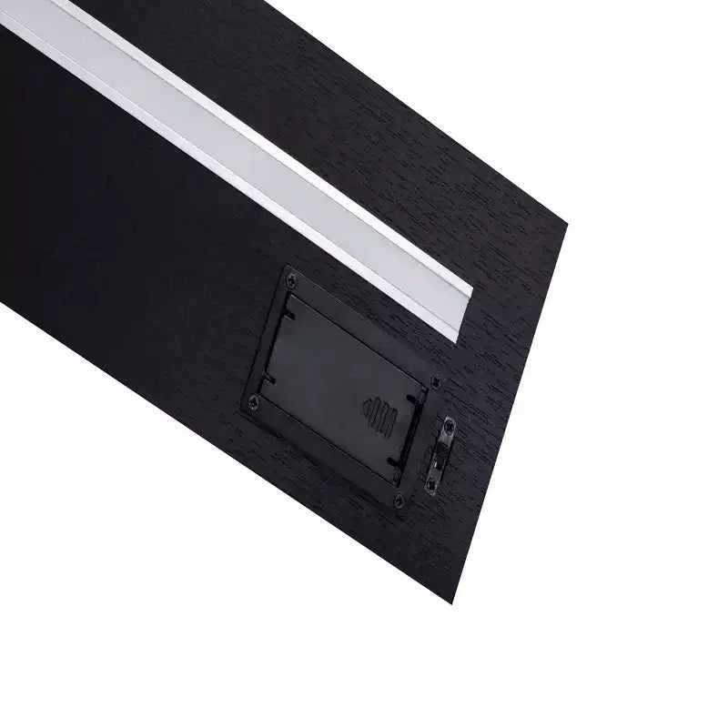 15.75 Black LED Floating Shelf C invisible-bracket wood wall mount with built-in LED, perfect bathroom/bedroom/kitchen dcor or book/plant display