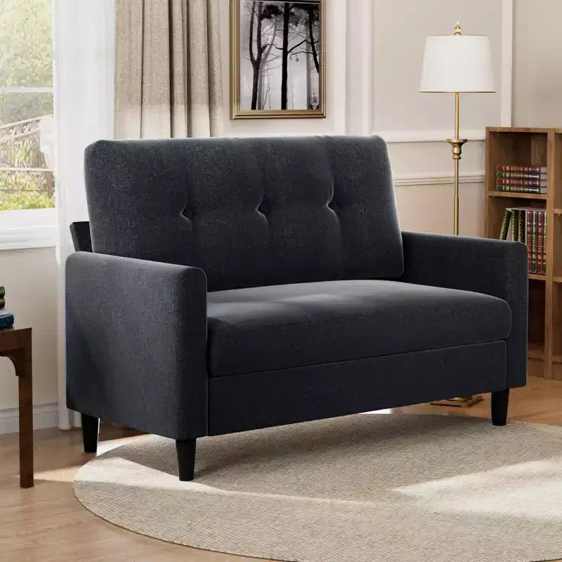 Dyonery Small Loveseat Sofa,50Comfy Couch with Thick Cushions,Tool-Free Assembly Loveseat for Bedroom Small Loveseat for Small Spaces