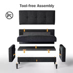 Dyonery Small Loveseat Sofa,50Comfy Couch with Thick Cushions,Tool-Free Assembly Loveseat for Bedroom Small Loveseat for Small Spaces