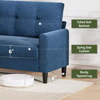 Dyonery Small Loveseat Sofa,50Comfy Couch with Thick Cushions,Tool-Free Assembly Loveseat for Bedroom Small Loveseat for Small Spaces