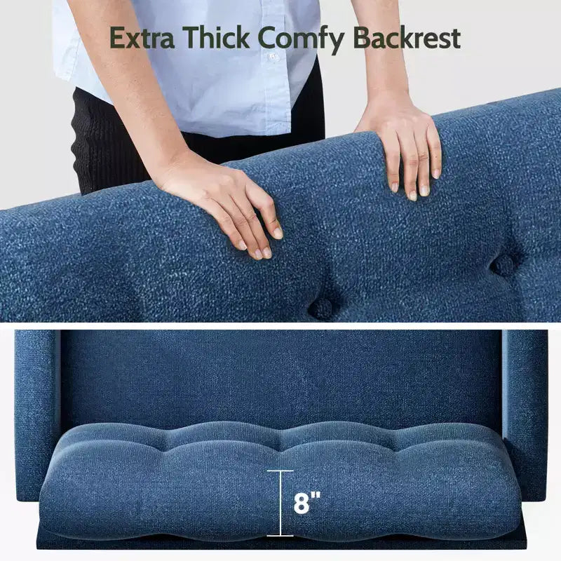 Dyonery Small Loveseat Sofa,50Comfy Couch with Thick Cushions,Tool-Free Assembly Loveseat for Bedroom Small Loveseat for Small Spaces