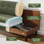 Dyonery Small Loveseat Sofa,50Comfy Couch with Thick Cushions,Tool-Free Assembly Loveseat for Bedroom Small Loveseat for Small Spaces