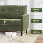 Dyonery Small Loveseat Sofa,50Comfy Couch with Thick Cushions,Tool-Free Assembly Loveseat for Bedroom Small Loveseat for Small Spaces