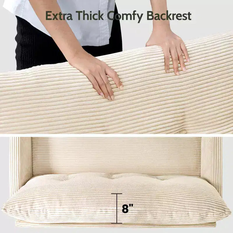 Dyonery Small Loveseat Sofa,50Comfy Couch with Thick Cushions,Tool-Free Assembly Loveseat for Bedroom Small Loveseat for Small Spaces