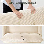 Dyonery Small Loveseat Sofa,50Comfy Couch with Thick Cushions,Tool-Free Assembly Loveseat for Bedroom Small Loveseat for Small Spaces
