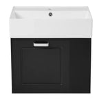 21.8 Wall Bathroom Cabinet with Sink, Bathroom storage Cabinet with Drawers, Single Sink Bathroom Vanity with Adjustable Shelf