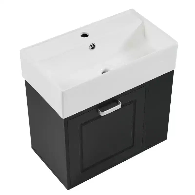 21.8 Wall Bathroom Cabinet with Sink, Bathroom storage Cabinet with Drawers, Single Sink Bathroom Vanity with Adjustable Shelf