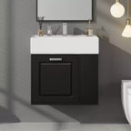 21.8 Wall Bathroom Cabinet with Sink, Bathroom storage Cabinet with Drawers, Single Sink Bathroom Vanity with Adjustable Shelf