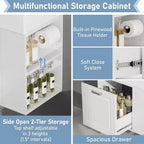 21.8 Wall Bathroom Cabinet with Sink, Bathroom storage Cabinet with Drawers, Single Sink Bathroom Vanity with Adjustable Shelf