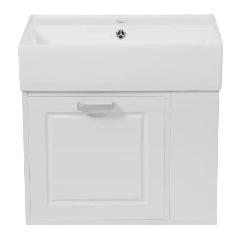 21.8 Wall Bathroom Cabinet with Sink, Bathroom storage Cabinet with Drawers, Single Sink Bathroom Vanity with Adjustable Shelf