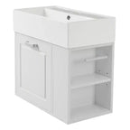 21.8 Wall Bathroom Cabinet with Sink, Bathroom storage Cabinet with Drawers, Single Sink Bathroom Vanity with Adjustable Shelf