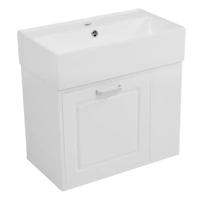 21.8 Wall Bathroom Cabinet with Sink, Bathroom storage Cabinet with Drawers, Single Sink Bathroom Vanity with Adjustable Shelf
