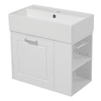 21.8 Wall Bathroom Cabinet with Sink, Bathroom storage Cabinet with Drawers, Single Sink Bathroom Vanity with Adjustable Shelf