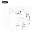 21.8 Wall Bathroom Cabinet with Sink, Bathroom storage Cabinet with Drawers, Single Sink Bathroom Vanity with Adjustable Shelf