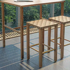 2-Pack 27.6 Metal Bar Stools  counter height, footrest, hand-made drawstring, kitchen/island/dining ready.