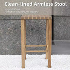 2-Pack 27.6 Metal Bar Stools  counter height, footrest, hand-made drawstring, kitchen/island/dining ready.