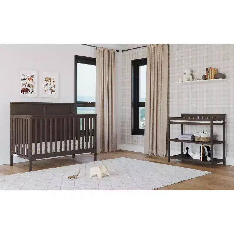 Child Craft Flat Top Infant Changing Table, Water-Resistant Pad and Safety Strap, Anti-Tip Kit Included to Prevent Tipping, Baby Safe Finish