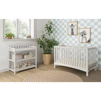 Child Craft Flat Top Infant Changing Table, Water-Resistant Pad and Safety Strap, Anti-Tip Kit Included to Prevent Tipping, Baby Safe Finish
