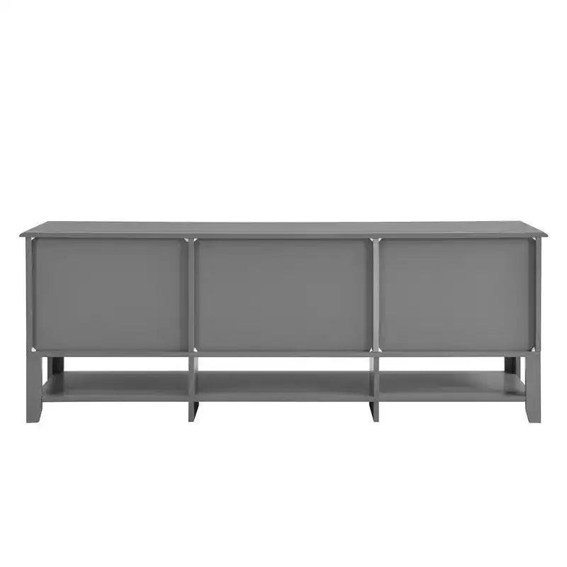 59" Modern TV Stand for 60" TVs – Grey MDF Media Console with Storage