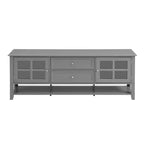 59" Modern TV Stand for 60" TVs – Grey MDF Media Console with Storage