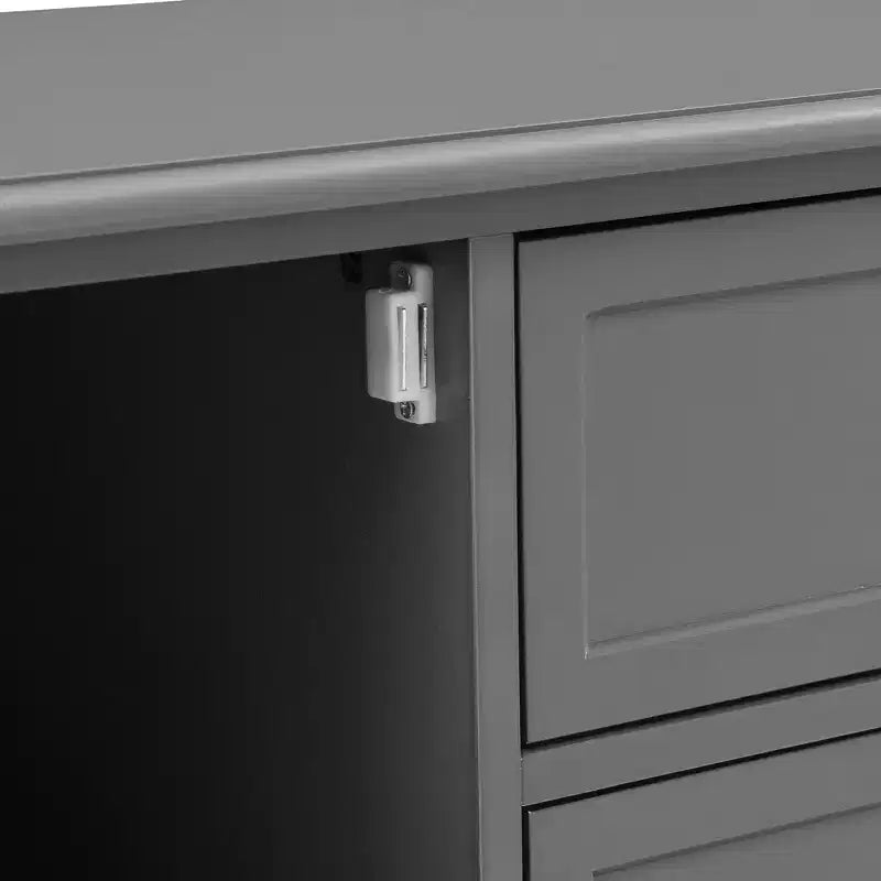 59" Modern TV Stand for 60" TVs – Grey MDF Media Console with Storage