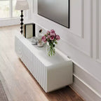 58" TV Stand with Spiral Wave Design – 2 Drawers & 2 Storage Compartments