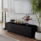 58" TV Stand with Spiral Wave Design – 2 Drawers & 2 Storage Compartments