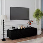 58" TV Stand with Spiral Wave Design – 2 Drawers & 2 Storage Compartments