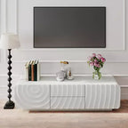 58" TV Stand with Spiral Wave Design – 2 Drawers & 2 Storage Compartments