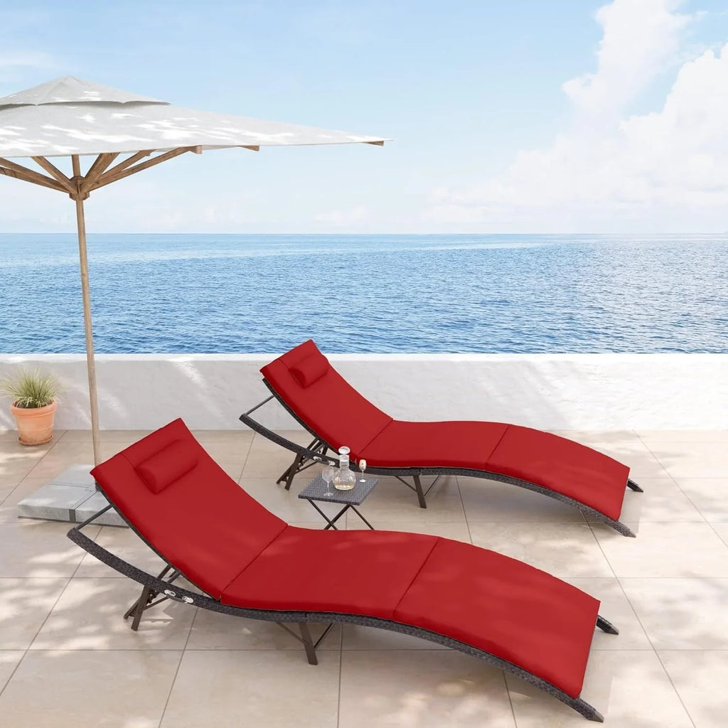 Set di 3 Chaise Lounge da Esterno Kullavik