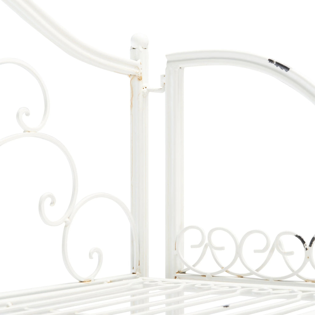 SAFAVIEH Bryn Scaffale da panettiere da esterno a 4 ripiani in ferro battuto vittoriano - 25 pollici L x 15 pollici P x 63 pollici H - 25 L x 15 P x 63 H