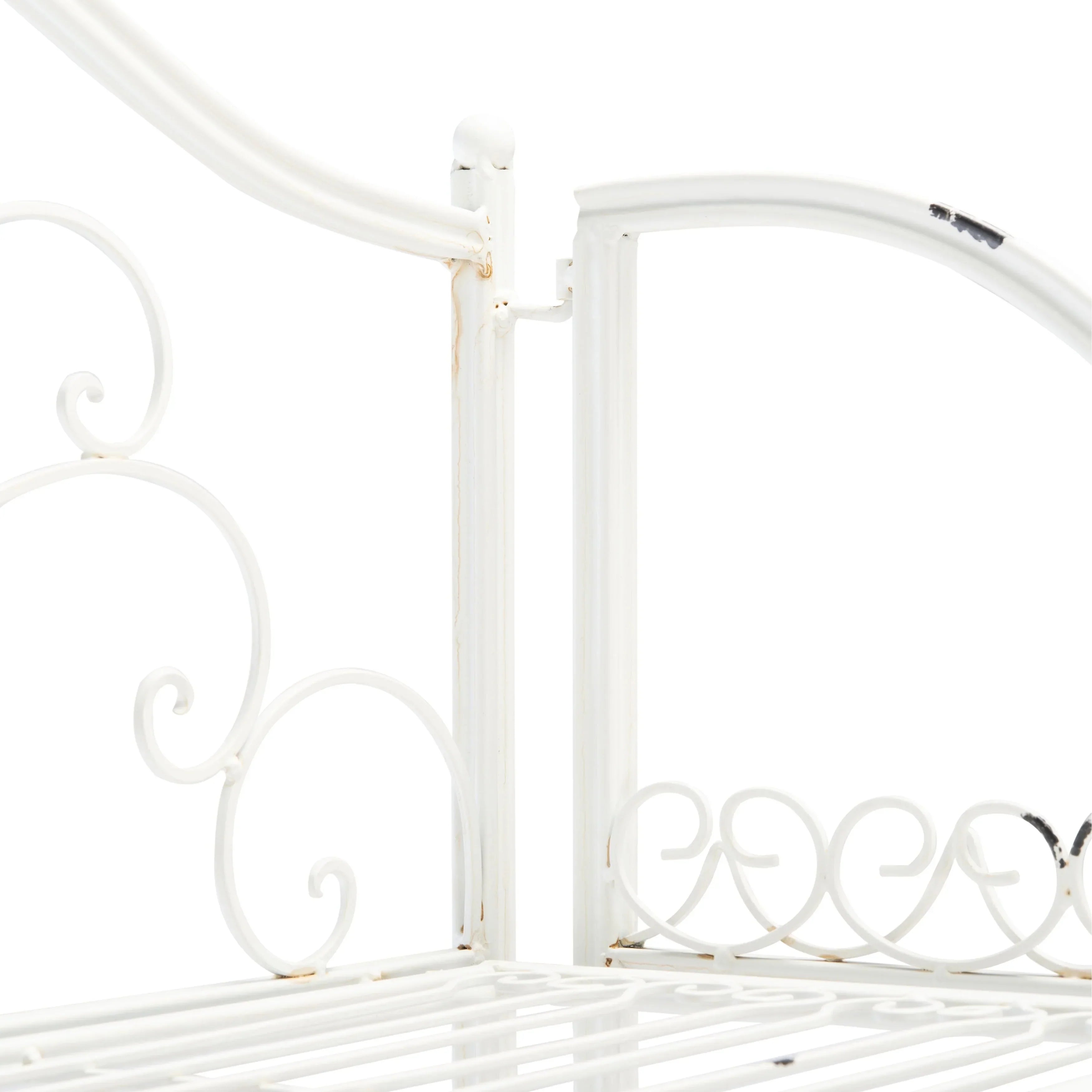 SAFAVIEH Bryn Scaffale da panettiere da esterno a 4 ripiani in ferro battuto vittoriano - 25 pollici L x 15 pollici P x 63 pollici H - 25 L x 15 P x 63 H
