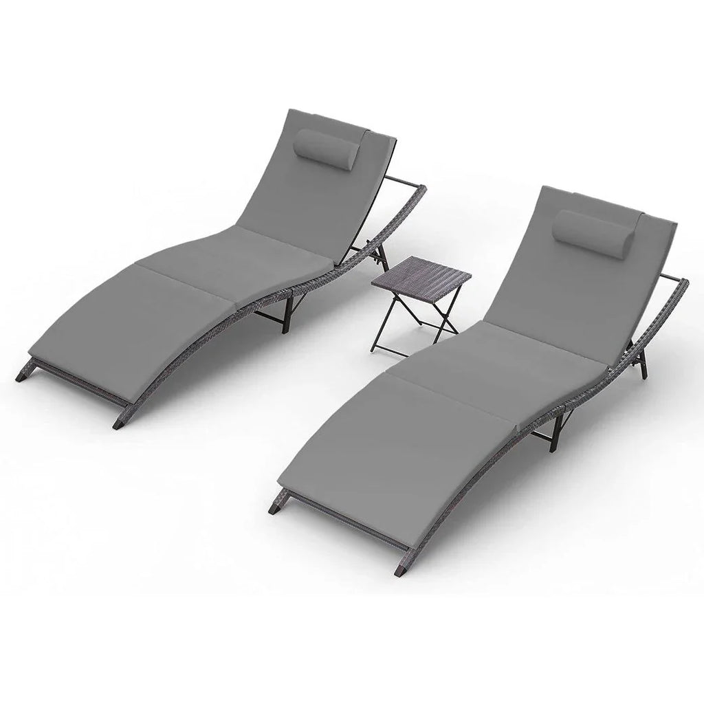 Set di 3 Chaise Lounge da Esterno Kullavik