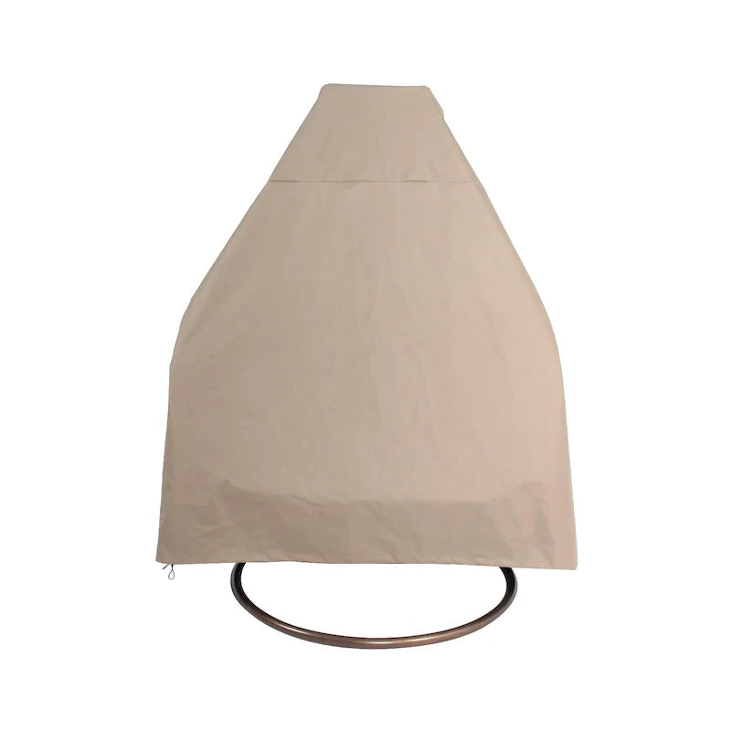Sedia sospesa a dondolo a forma di uovo con supporto in metallo, telaio in vimini e cuscino – Beige / Blu antracite / Bianco / Blu / Bianco antico / Marrone / Tela, 2 posti
