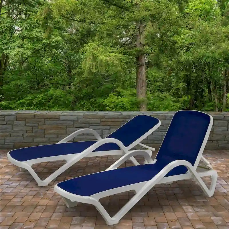 Coppia di chaise longue a fionda per tutte le stagioni Plymouth Collection - 195,58 cm