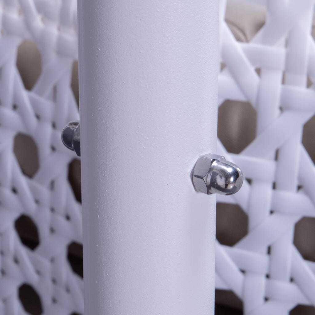 LeisureMod Sedia a Uovo Sospesa per 2 Persone con Supporto - Dondolo Pensile per Esterni/Interni in Rattan Intrecciato con Cuscini