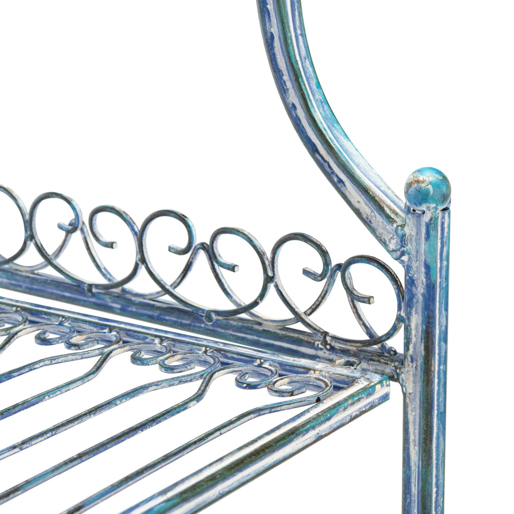 SAFAVIEH Bryn Scaffale da panettiere da esterno a 4 ripiani in ferro battuto vittoriano - 25 pollici L x 15 pollici P x 63 pollici H - 25 L x 15 P x 63 H