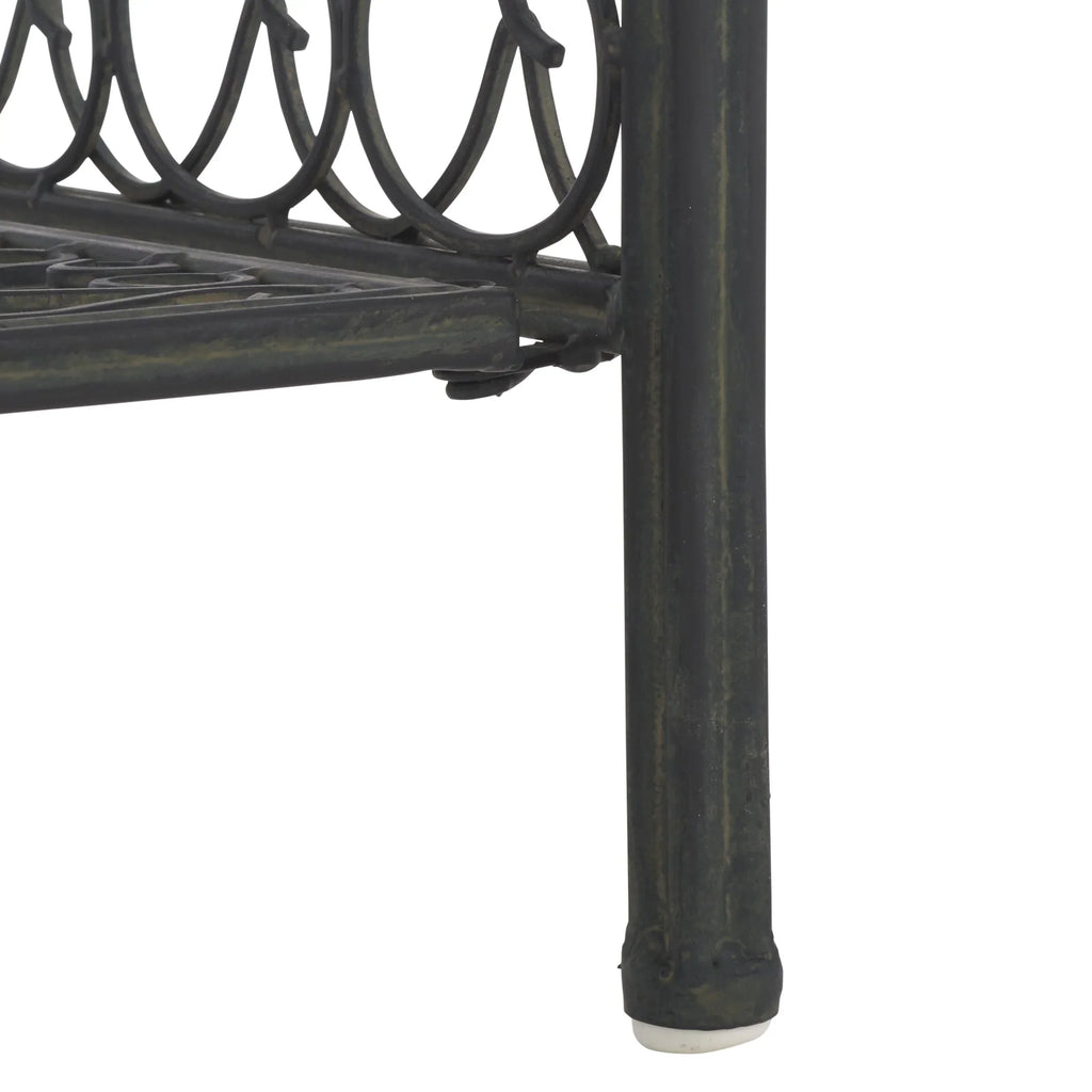 SAFAVIEH Bryn Scaffale da panettiere da esterno a 4 ripiani in ferro battuto vittoriano - 25 pollici L x 15 pollici P x 63 pollici H - 25 L x 15 P x 63 H