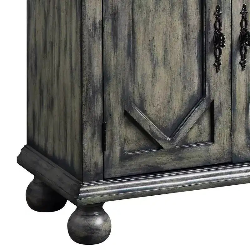 Decorative Storage Cabinet Rustic Gray