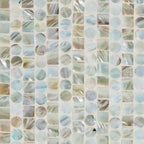 Mother of Pearl Mosaic Storage Cabinet – White & Gold, Bohemian, No Assembly