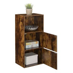 2-Door Storage Cabinet with Shelf – Barnwood Finish, Magnetic Latches