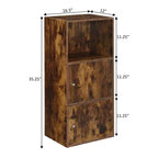 2-Door Storage Cabinet with Shelf – Barnwood Finish, Magnetic Latches