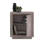 2-Door Office Base Cabinet with Adjustable Shelf – Ashen Oak Finish