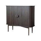 28.5" Tall 2-Door Storage Cabinet – Rubberwood & MDF, No Assembly